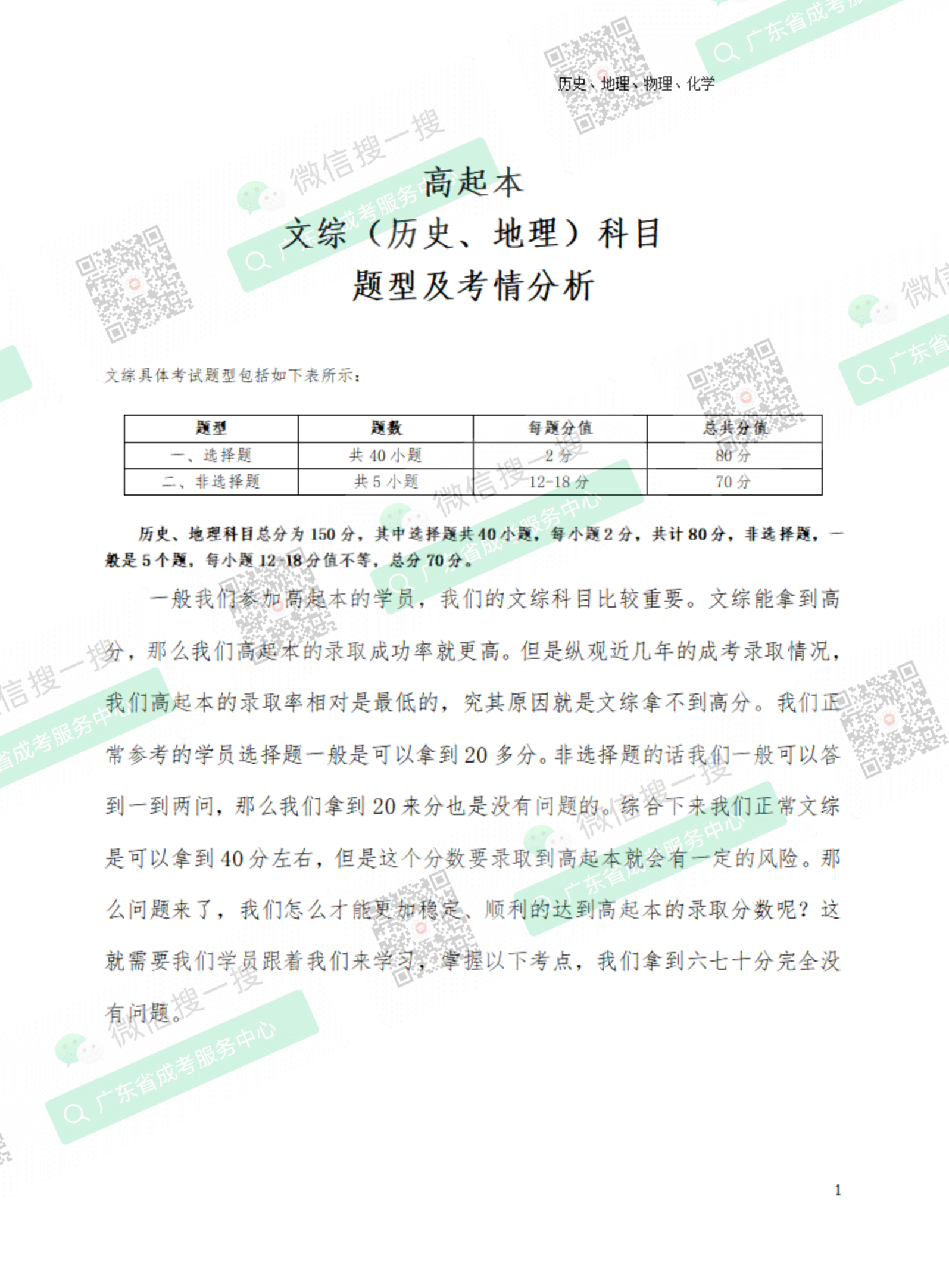 2021年广东成人高考复习资料：高起点历史地理科目（电子版，可下载）