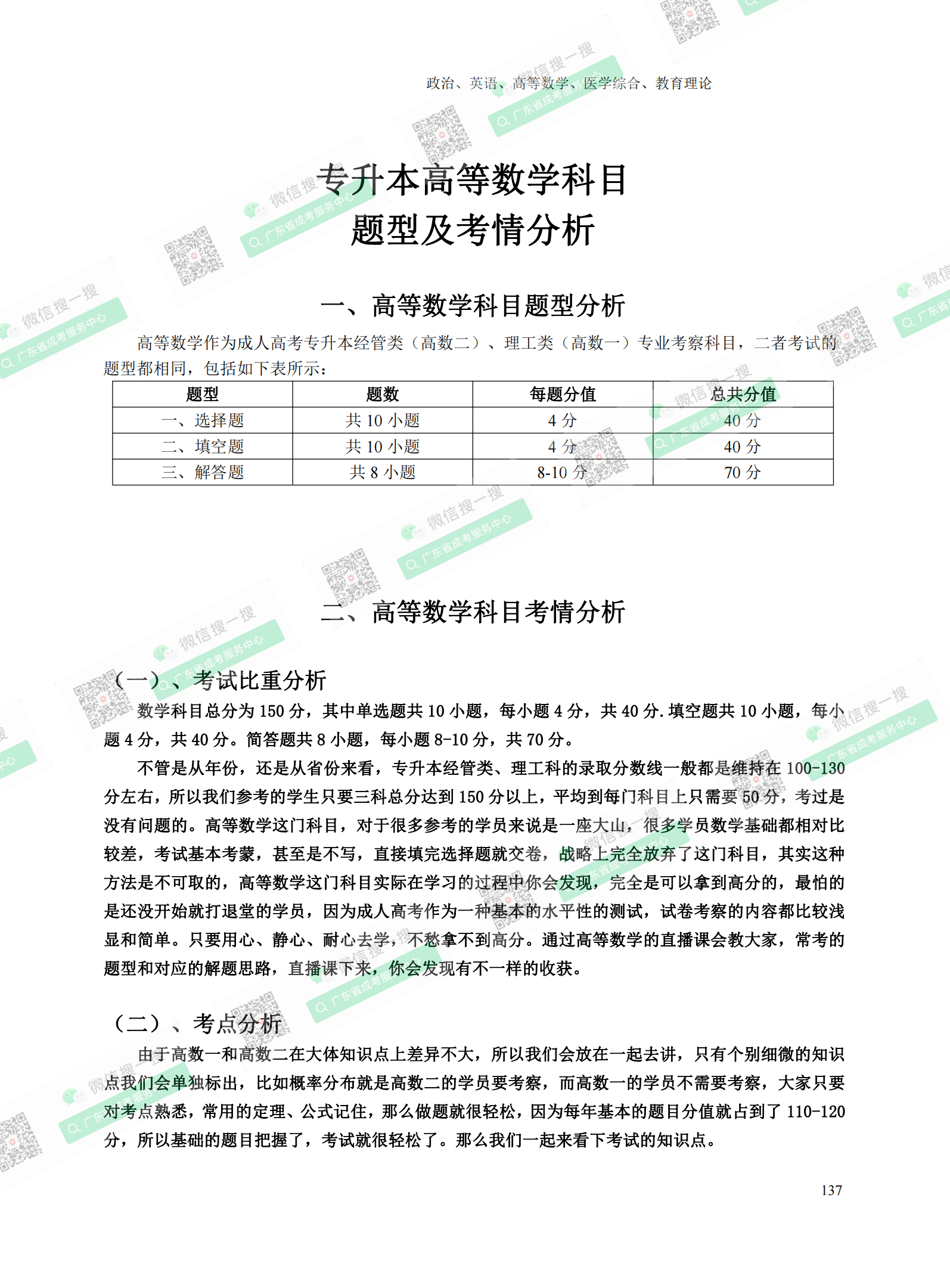 2021年广州专升本成人高考复习资料：高等数学科目（电子版，可下载）