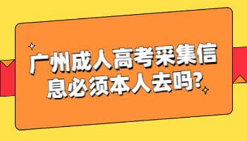 广州成人高考采集信息