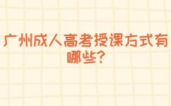 广州成人高考授课方式有哪些